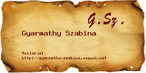 Gyarmathy Szabina névjegykártya