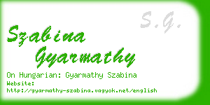 szabina gyarmathy business card